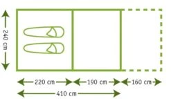 Karsten Tunneltent Opera 2400 - Beige -Kampeerhal Roden 59130 003