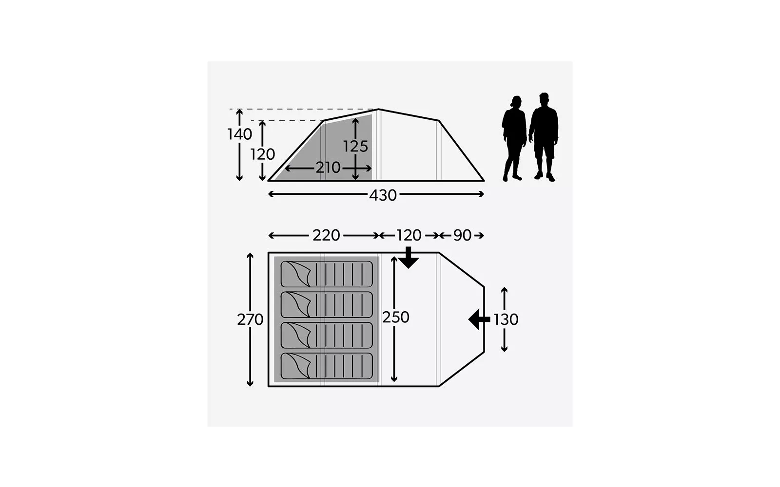 Kampa Tent Mersea 4 4 Kampa Tent Mersea 4 - Afbeelding 2