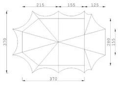 Esvo Pyramide Tent Bedouin 280 -Kampeerhal Roden Bedouin280