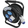 CEE-Schuko Kabelhaspel 3x1.5mm 25M -Kampeerhal Roden CEE Schuko Kabelhaspel 3x1.5mm 25M