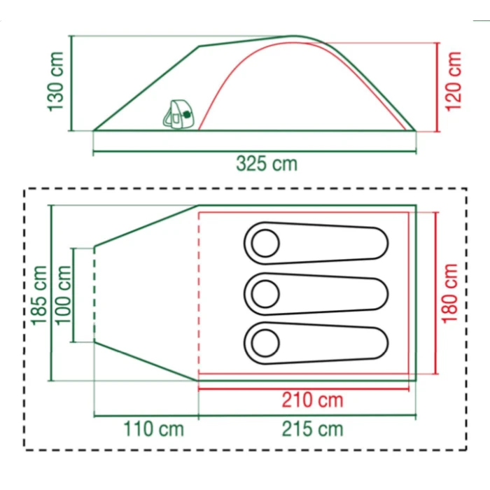 Coleman Tent Darwin 3+ 7 Coleman Tent Darwin 3+ - Afbeelding 5