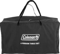Coleman Campingtafel Met 4 Stoelen -Kampeerhal Roden Coleman campingtafel met 4 stoelen opbergtas