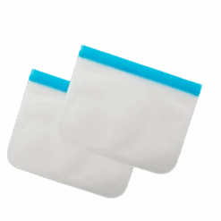 Dotz Set Van 2 Herbruikbare Ziplock Zakken Uit Peva - Blauw