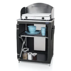 Campart Travel Kookmeubel Almeria Easyfold Incl.Windscherm Antra Alu -Kampeerhal Roden KI 0710 54 cwbirdstyl