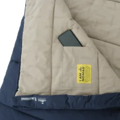 Nomad Slaapzak Blazer Classic'78 Organic -Kampeerhal Roden Nomad Slaapzak Blazer Classic 78 Organic Dark Navy Detail