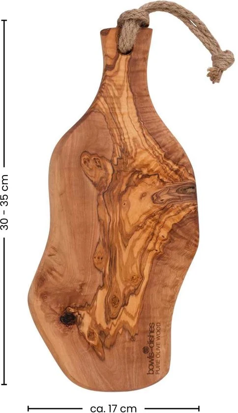 Olijfhouten Serveerplank 30-35 Cm Rustique Met Handvat 4 Olijfhouten Serveerplank 30-35 Cm Rustique Met Handvat - Afbeelding 2