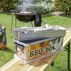 Sunware BBQ Box 9,5 L Metaal Zwart -Kampeerhal Roden Opergbox BBQ 4