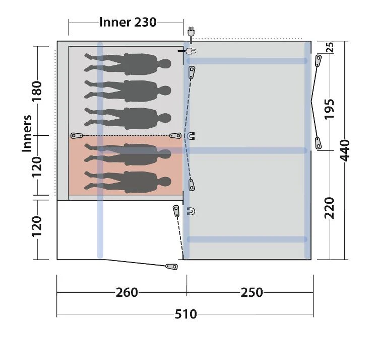 Outwell Tent Virginia 5 Air TC 10 Outwell Tent Virginia 5 Air TC - Afbeelding 8