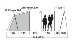 Outwell Tunneltent Denver 5 -Kampeerhal Roden Outwell Tunneltent Denver 5 10