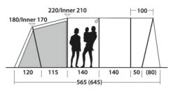 Outwell Tunneltent Denver 6 -Kampeerhal Roden Outwell Tunneltent Denver 6 10
