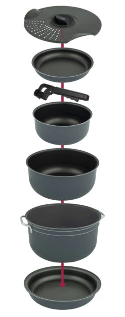 Bo-Camp Pannenset Camping 7-Dlg Alu/Gec -Kampeerhal Roden PannensetCamping7deligalugec