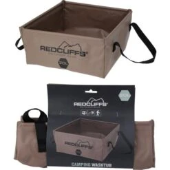 Wasbak Vierk. Opvb 20 Liter Tarpaulin 35X35X16Cm -Kampeerhal Roden Redcliffs wasbak vierkant 20 liter opvouwbaat
