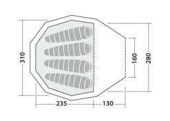 Robens Tent Green Cone PRS -Kampeerhal Roden Robens Green Cone plattegrond