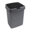 Sunware Afvalbak Delta 10L - Metallic Zwart -Kampeerhal Roden Sunware Afvalbak 10 liter met plat deksel kleur metallic zwart