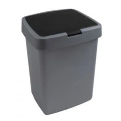 Sunware Afvalbak Delta 10L - Metallic Zwart