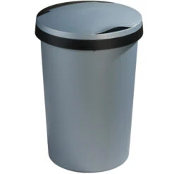 Sunware Twinga Prullenbak Met Klepdeksel 47L - Metallic/Zwart
