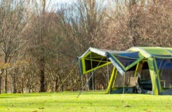 Zempire Evo TM/TS Luifel Set V2 - Charcoal Green 17 Zempire Evo TM/TS Luifel Set V2 - Charcoal Green -Kampeerhal Roden Zempire Evo TM TS Awning Wall Voorkant