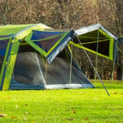 Zempire Evo TXL Luifel Set V2 - Charcoal Green -Kampeerhal Roden Zempire Evo TXL Awning Wall Buiten Luifel Open