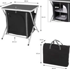 Redcliffs Outdoor Campingkast Zwart Vouwbaar -Kampeerhal Roden campingkast opvouwbaar zwart redcliffs 2