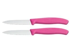 Victorinox Swiss Classic Gekartelde Schilmesjes 2 Stuks -Kampeerhal Roden victorinox swiss classic gekartelde schilmesjes set roze